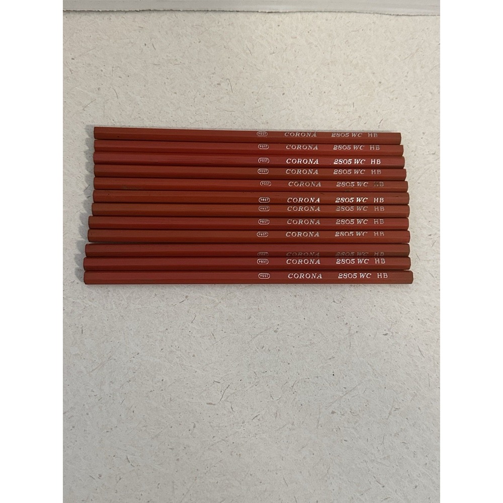 Lot Of 12 Unused Vtg Teledyne Post Corona 2805WC HB Drafting/ Drawing Pencils